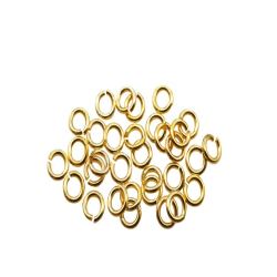 Кольца соединительные 4х0,8мм, разъёмные, латунь, позолота, 13-124, 1г (около 23шт)  (Цены)