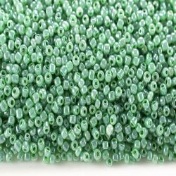 Бисер китайский круглый размер 12/0, цвет 0154 зеленый непрозрачный, блестящий, 85г  (Цены)