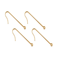 Основа для серег 40х0,7мм, отверстие 1,8мм, цвет золото, хирургическая сталь, 21-623, 2 пара  (Цены)