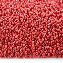 Бисер китайский круглый размер 12/0, цвет 0045 красный непрозрачный, 450г  (Цены)